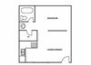 Studio floor plan at Comanche Wells in Albuquerque, NM
